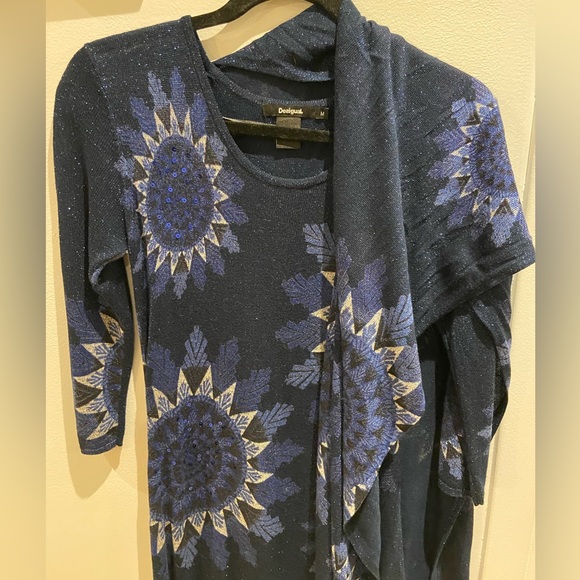 ✨Desigual Sparkly ✨knit dress with sequins& shiny threads+its scarf 🤩 - Picture 8 of 15